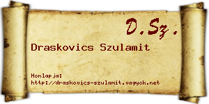 Draskovics Szulamit névjegykártya